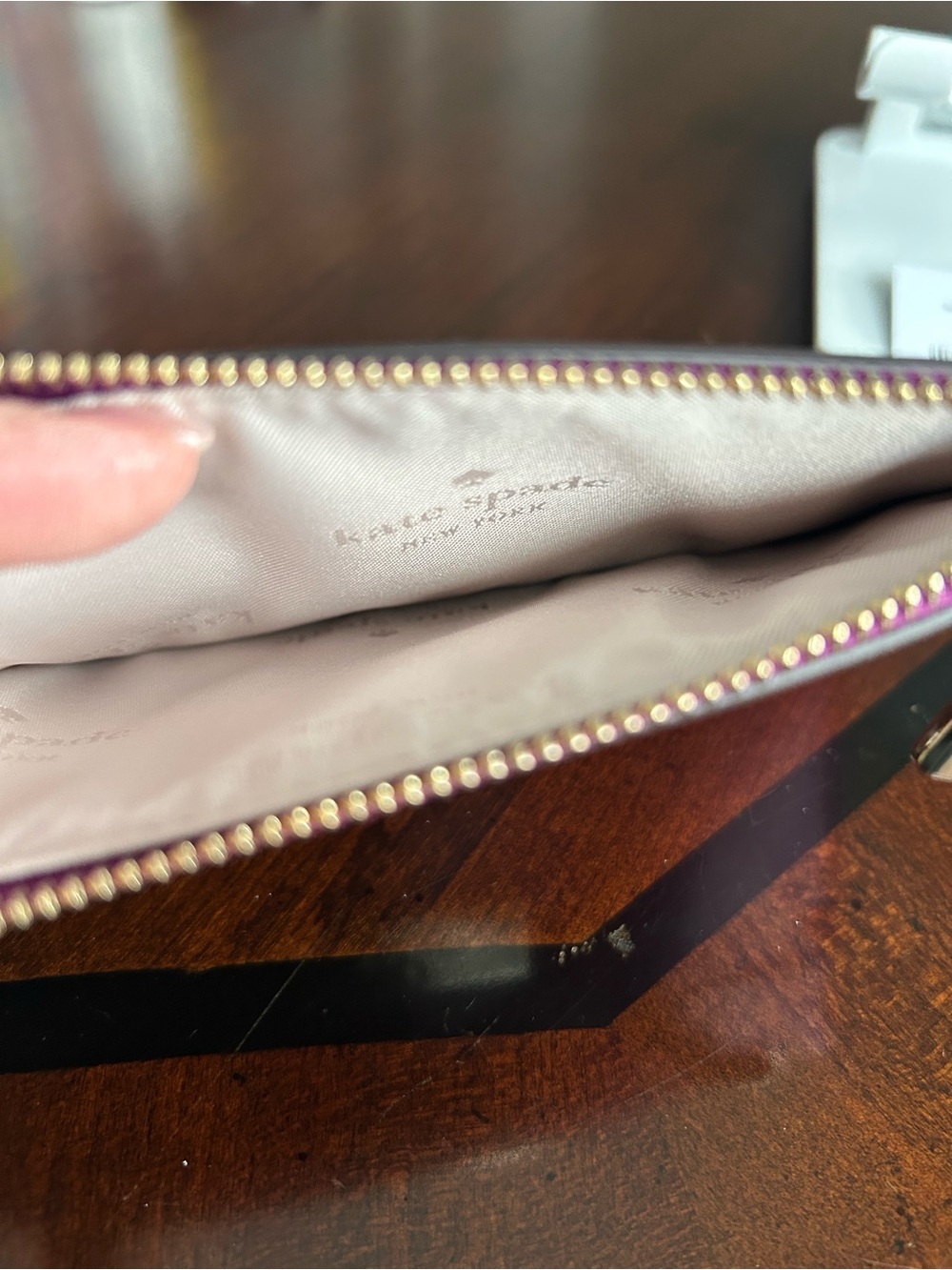 Kate Spade, Kenzie, Dark Raspberry wallet. New - Picture 3 of 3
